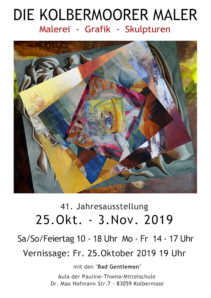 Plakat Jahresausstellung Die Kolbermoorer Künstler 2019