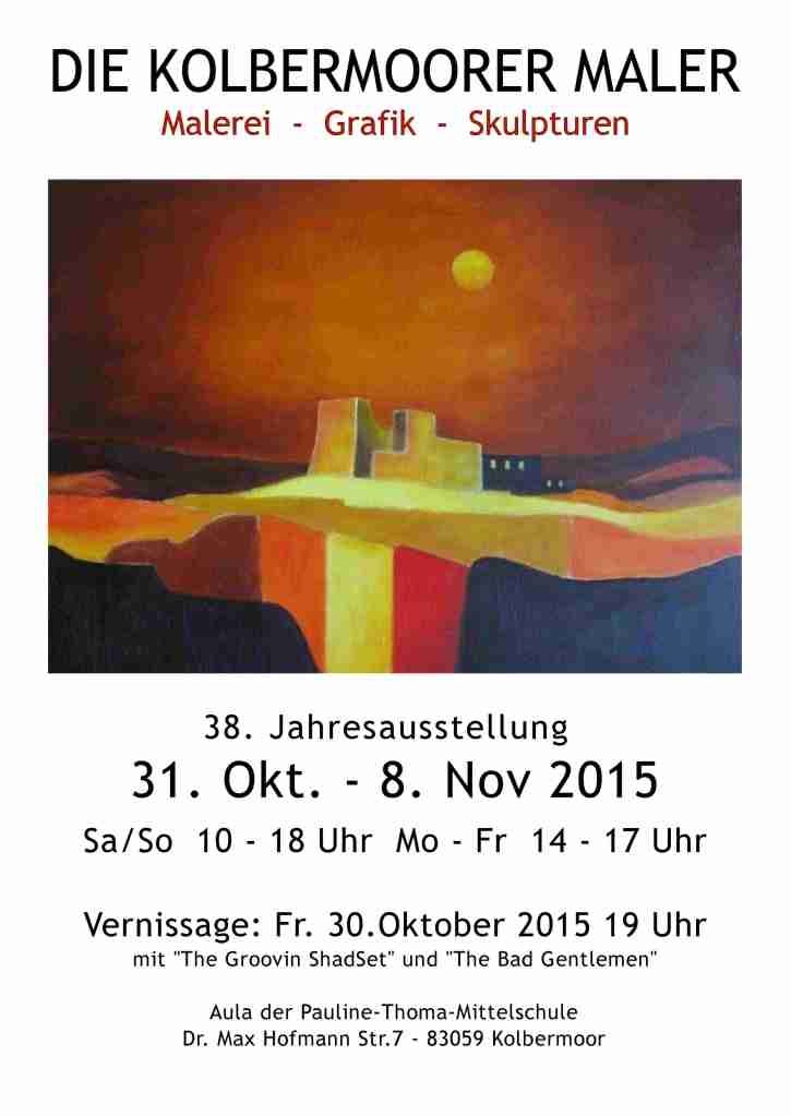Plakat Jahresausstellung Die Kolbermoorer Künstler 2015
