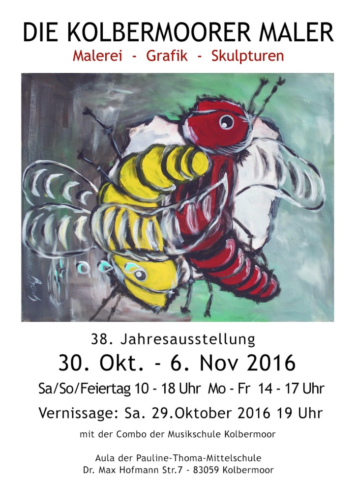 Plakat Jahresausstellung Die Kolbermoorer Künstler 2016