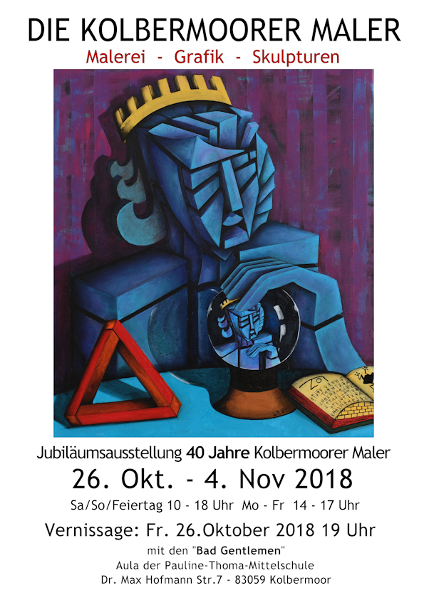 Plakat Jahresausstellung Die Kolbermoorer Künstler 2018