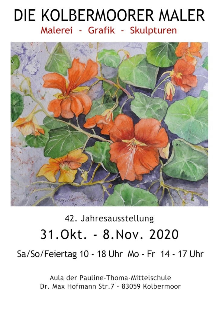 Plakat Jahresausstellung Die Kolbermoorer Künstler 2020